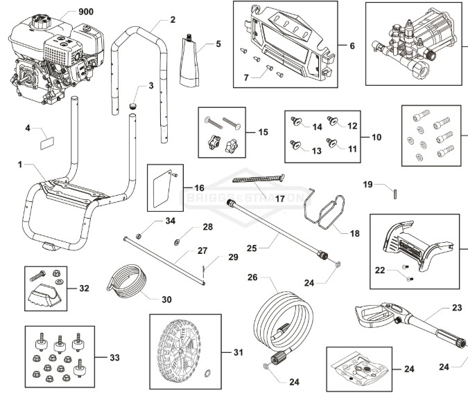 Craftsman 2800 psi Pressure Washer CMXGWAS020813-00 replacement parts kits manual